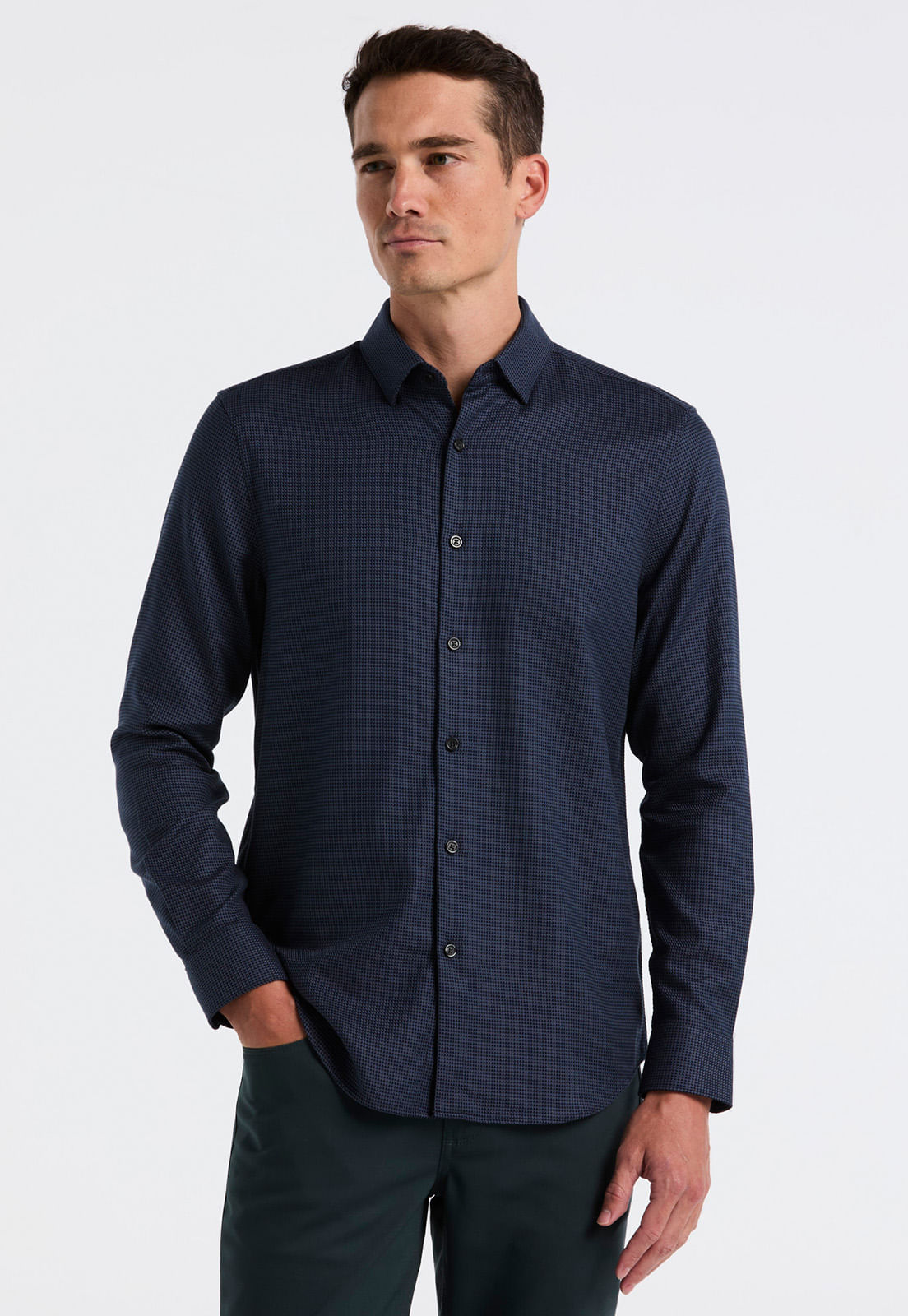 Camisa Hombre Casual Navy